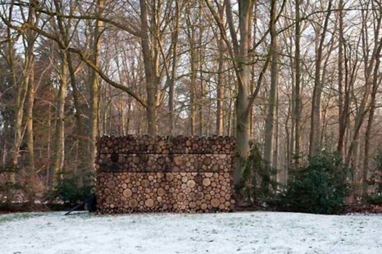 Pogodite šta krije ova neobična gomila drva (FOTO)