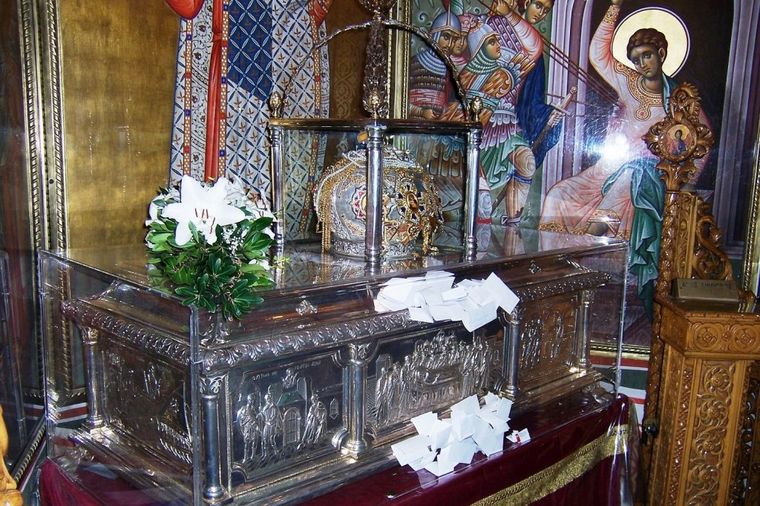 Foto: Wikipedia / Mošti Svetog Dimitrija u crkvi Svetog Dimitrija u Solunu